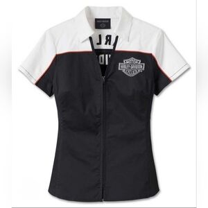 Harley-Davidson® Women's Elemental Zip Front Short Sleeve Shirt